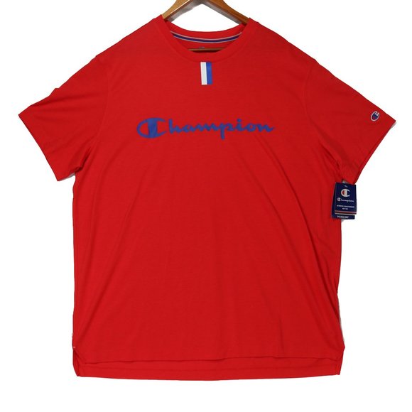 mens red champion t shirt